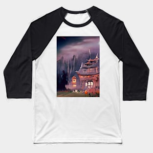 HALLOWEEN JAPANESE HAUNTED HOUSE Baseball T-Shirt